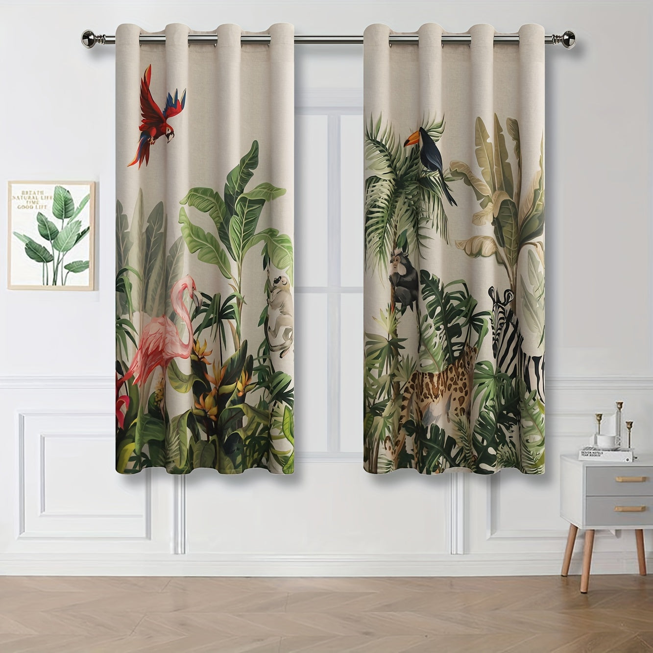 Tende Oscuranti Rainforest - 2 Pezzi Stampati per Camere da Letto, Soggiorni e Uffici