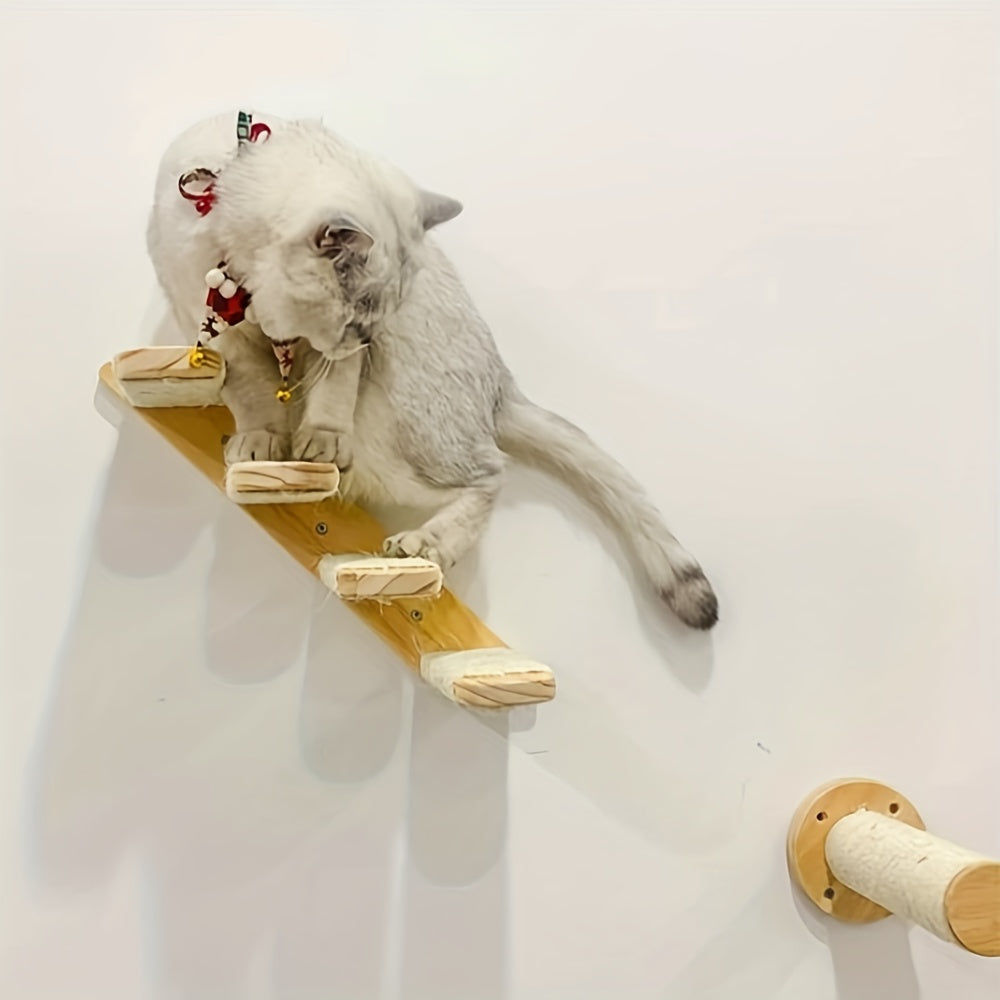 CatClimb - Wandgemonteerde Houten Kattenklimplank