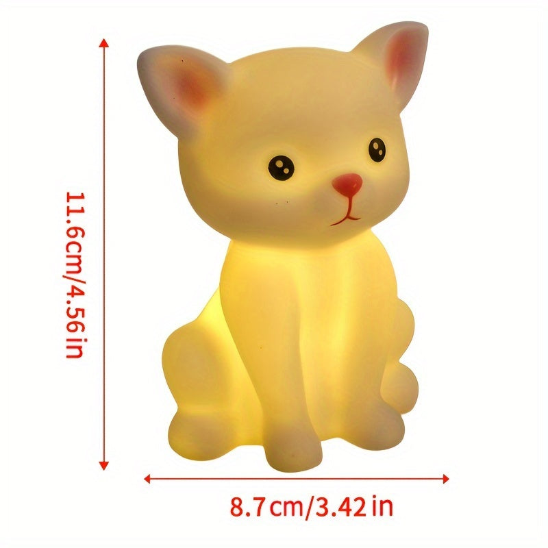 KittyGlow - Lámpara de mesa con luz LED y alimentación por batería para gatitos adorables