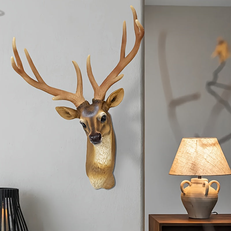 DeerSculpt - Vintage Hars Hertenkop Wandkunst