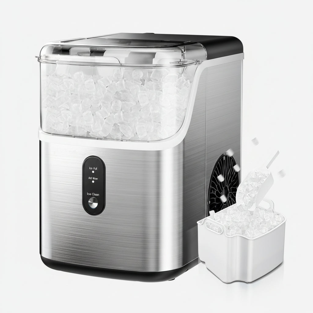 IJsblokjesmachine Compact RVS Design Snelle Nugget Ice