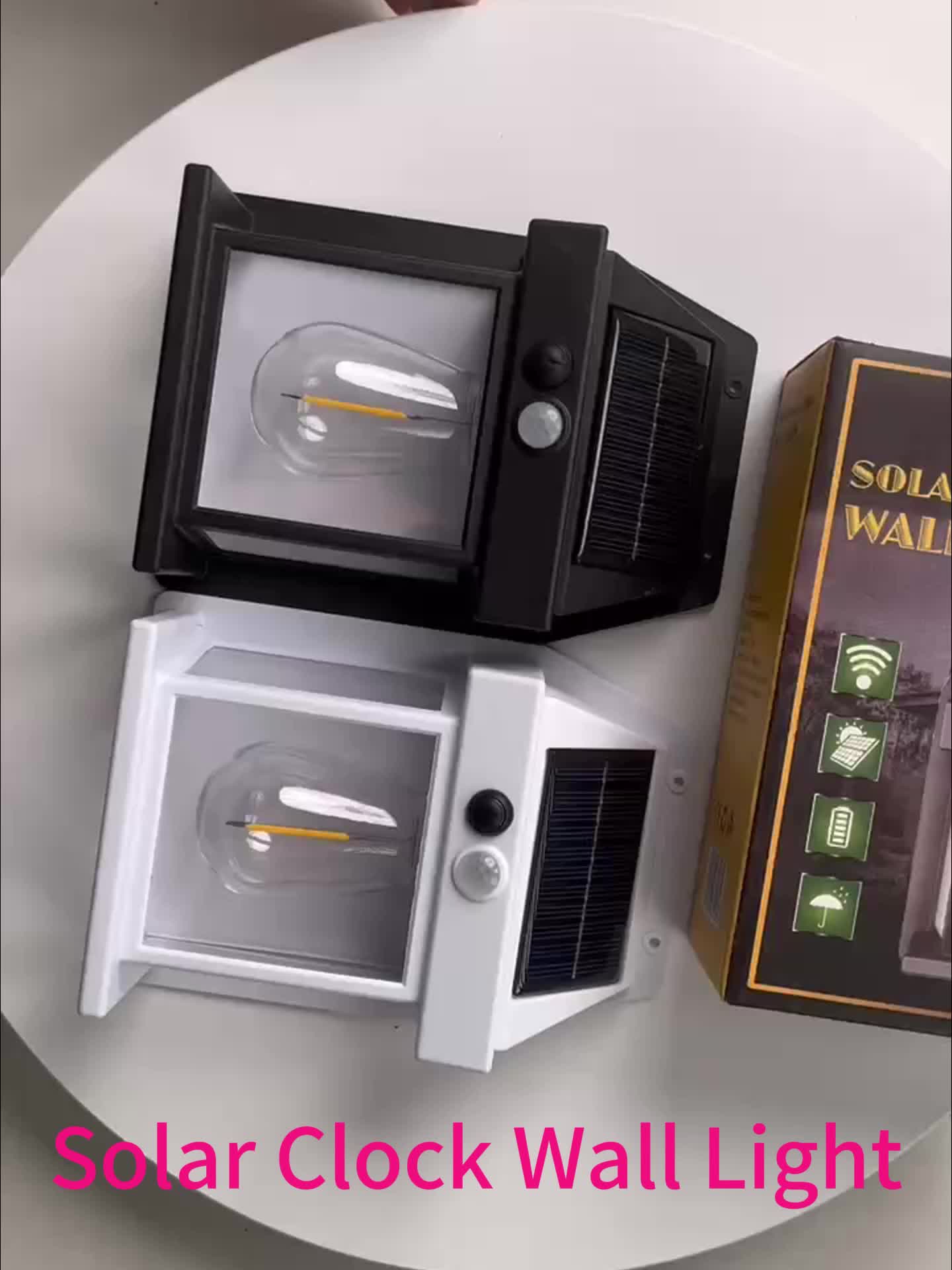 SolarGlow - Solar Tungsten Wall Lamp with Motion Sensor and 3 Lighting Modes