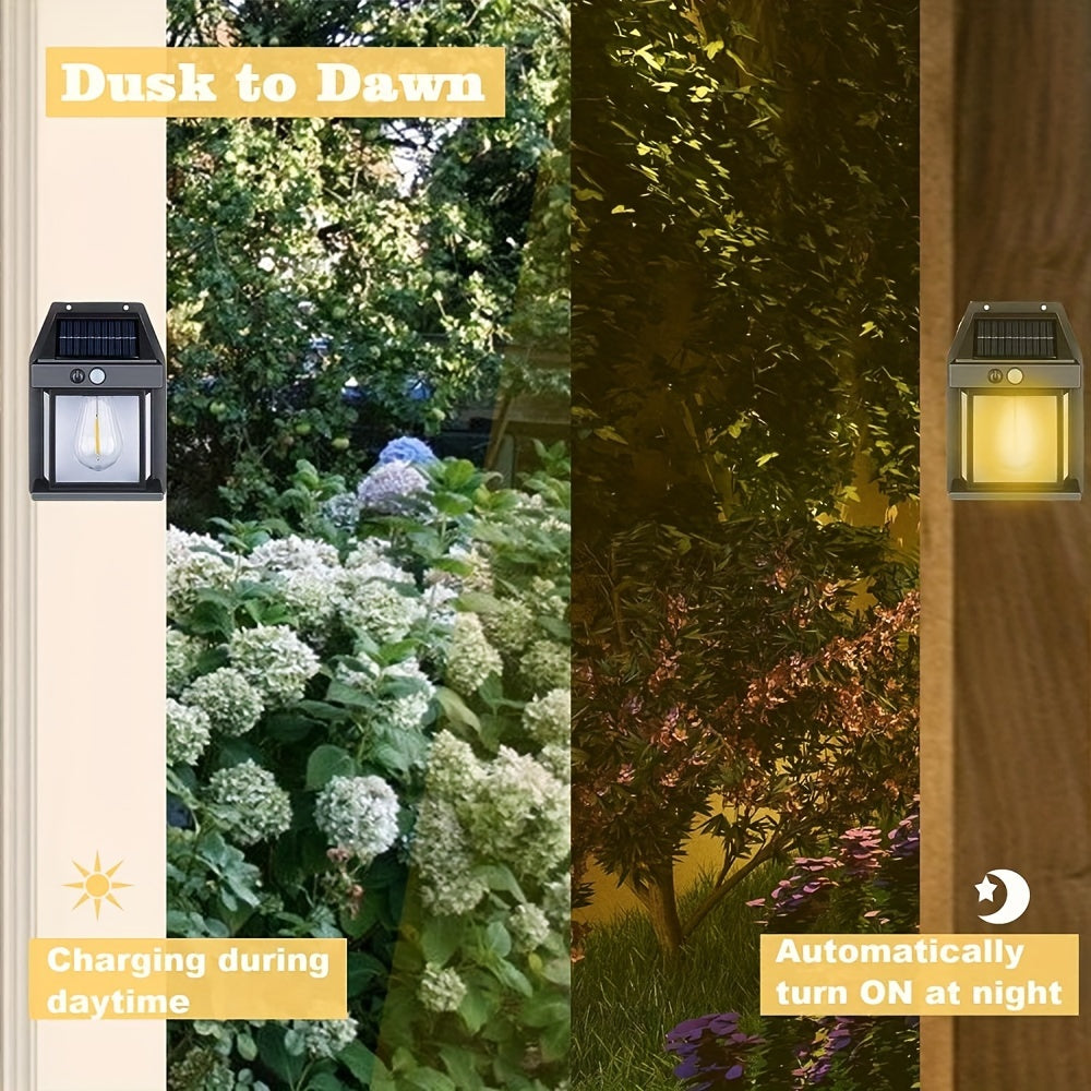 SolarGlow - Solar Tungsten Wall Lamp with Motion Sensor and 3 Lighting Modes