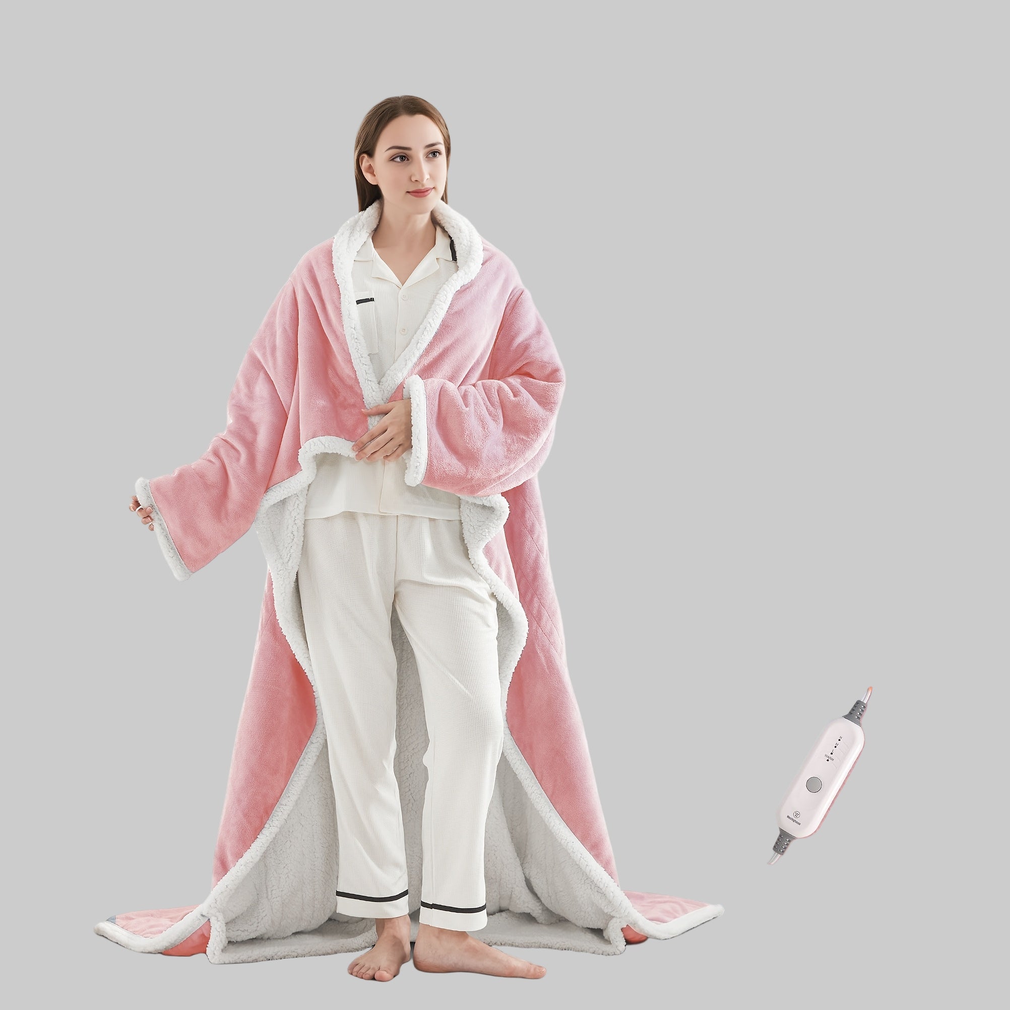 Elektrische Deken Flanel Verwarmd Poncho Warmte Instelbaar