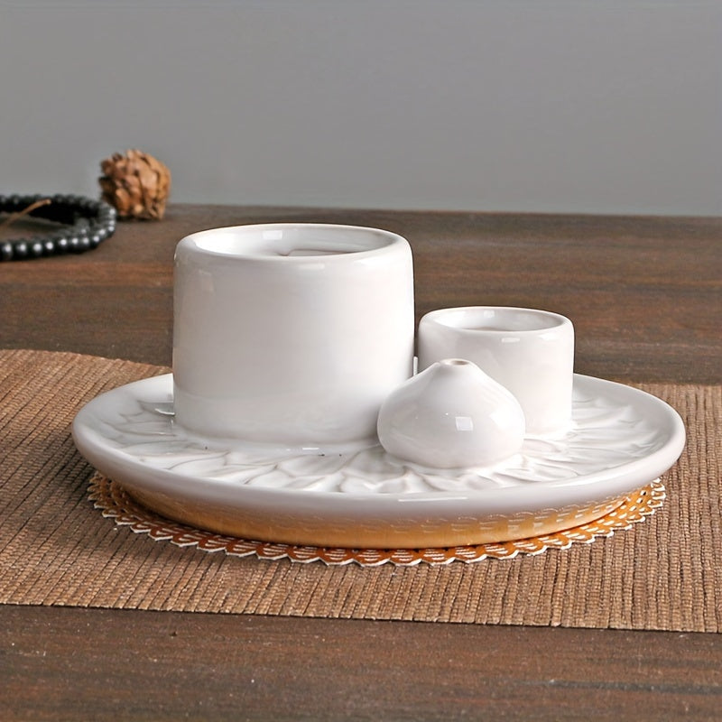 Multifunctionele Morandi Kleur Keramische Kaarsenhouder - Incense Burner en Home Decoratie