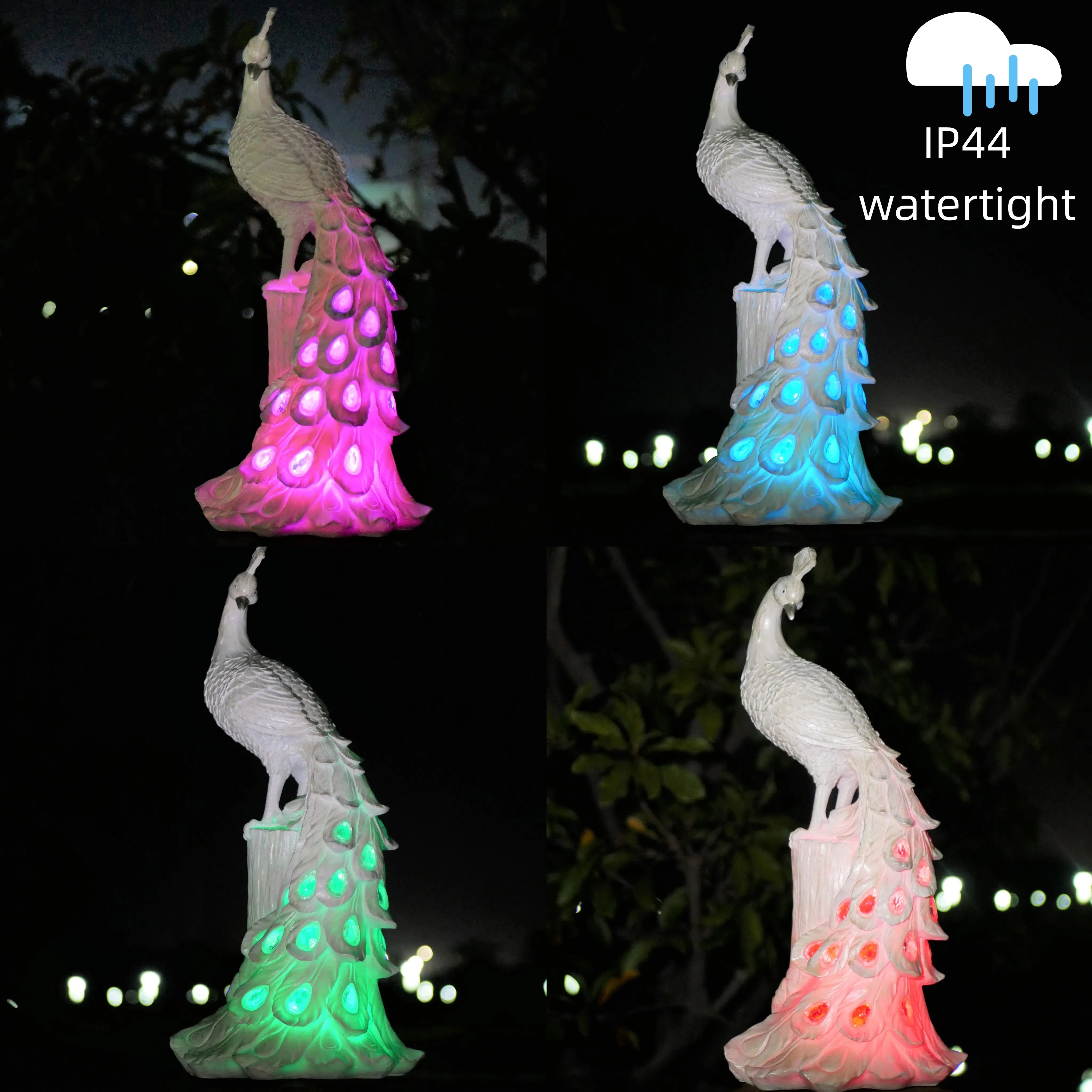 olarPeacock - Colorful Resin Garden Stake Solar-Powered, Perfect