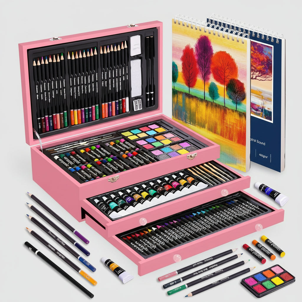 Tekenset Tekenen Schilderen Houten Koffer