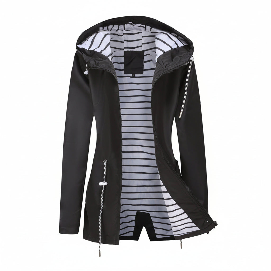 Dames Regenjas Lange Waterdichte Jas Voor Alle Seizoenen