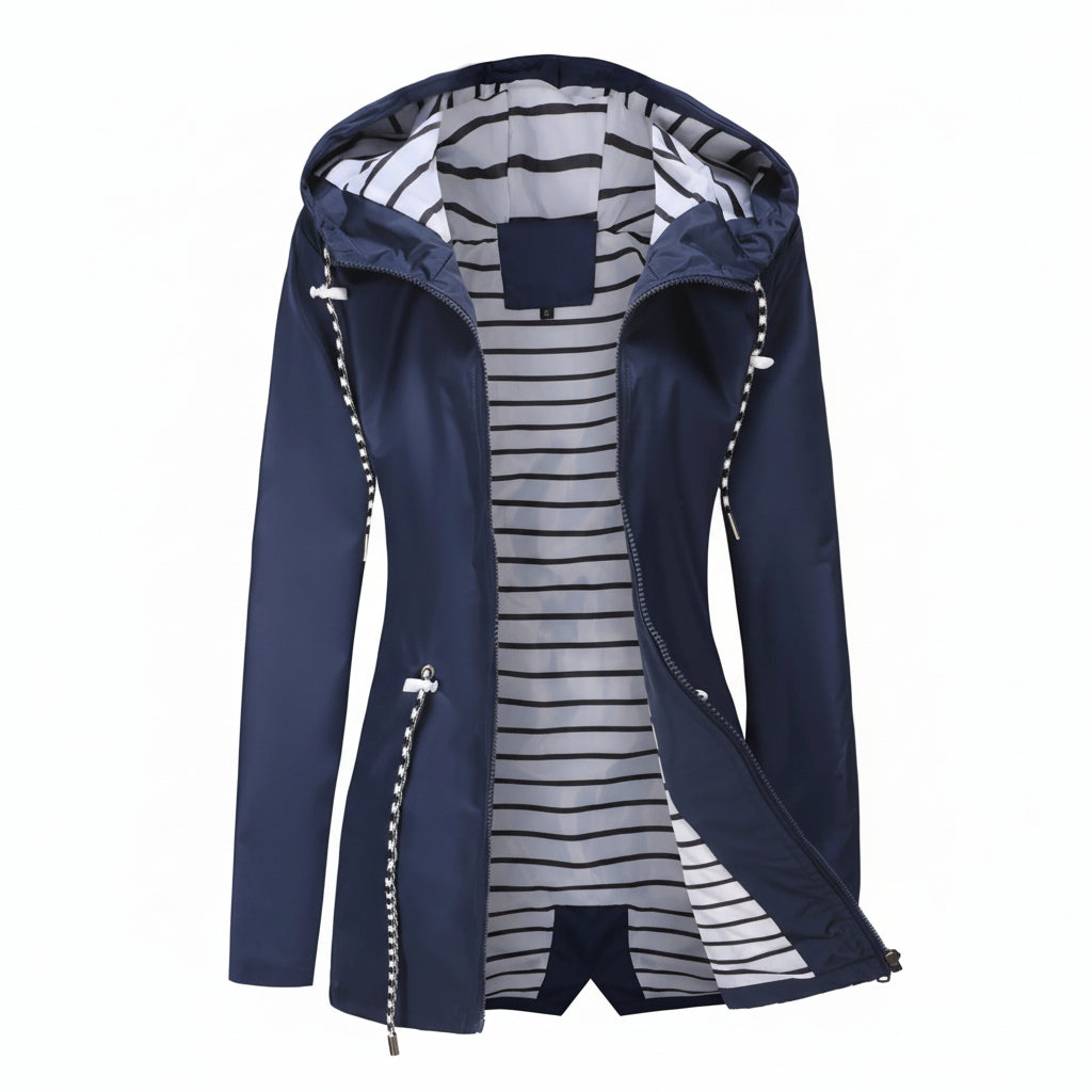 Dames Regenjas Lange Waterdichte Jas Voor Alle Seizoenen