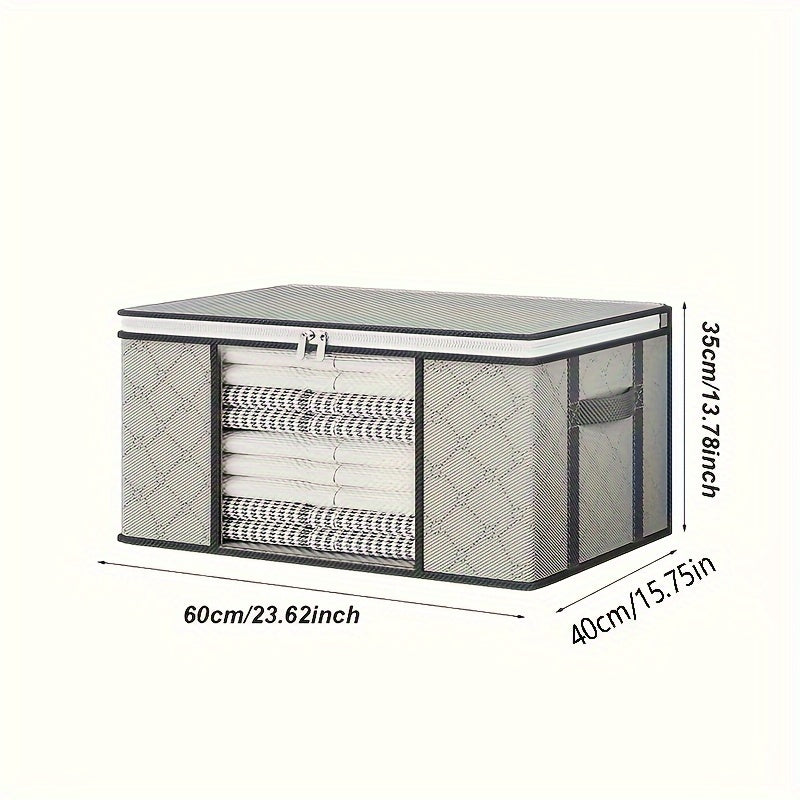 Set di 4 sacchetti pieghevoli per riporre – Grigio con finestra