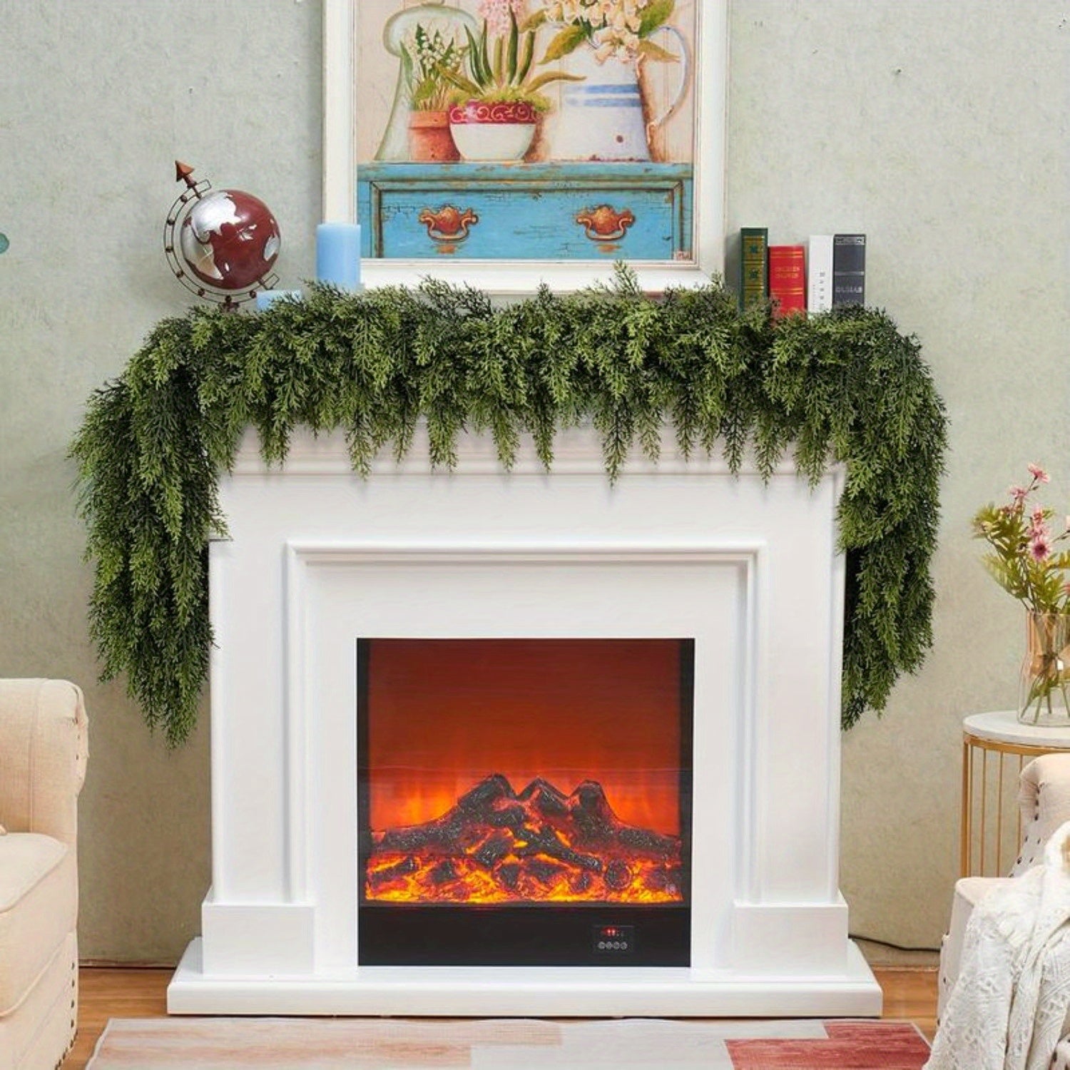 Ghirlanda Natalizia Verde Artificiale Folta Decorazione Classica Casa