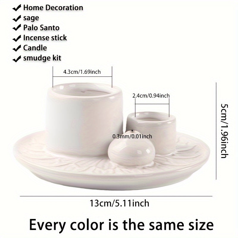 Multifunctionele Morandi Kleur Keramische Kaarsenhouder - Incense Burner en Home Decoratie
