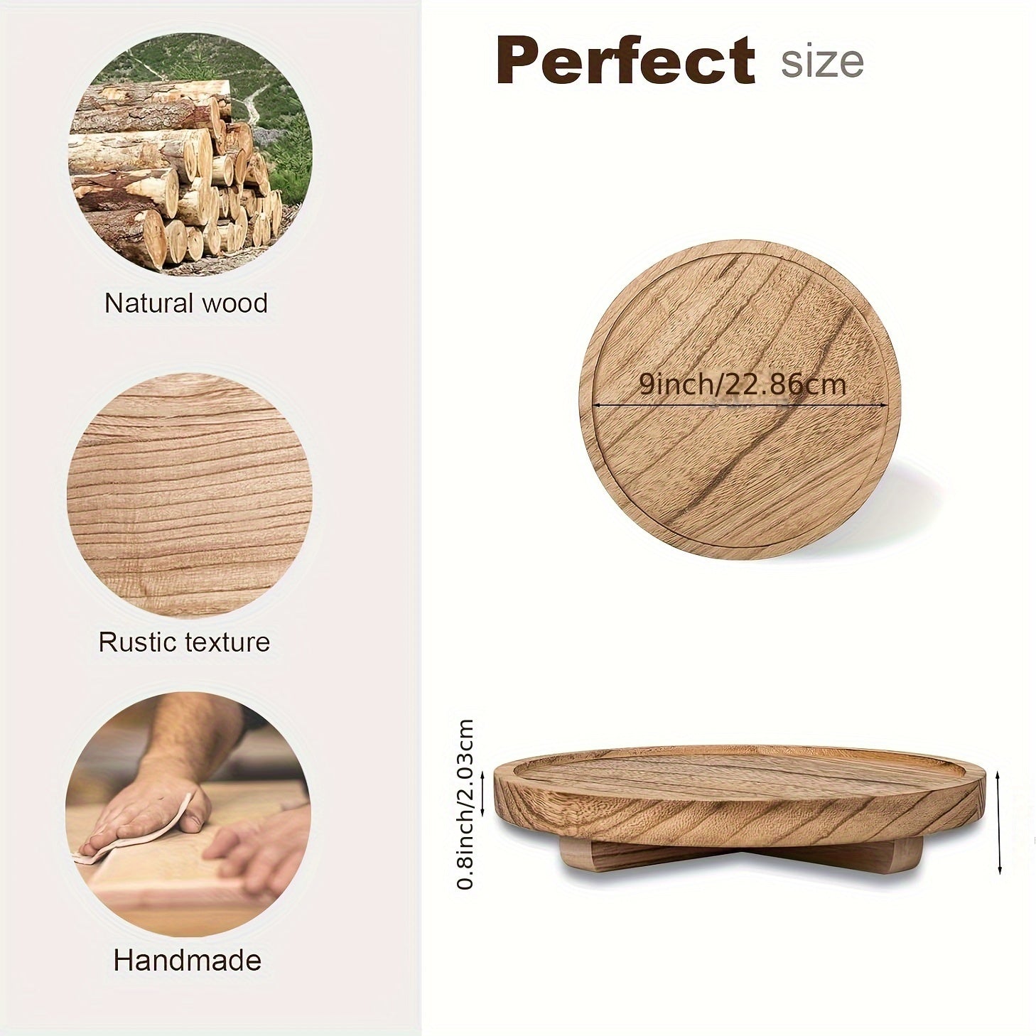 NatureBowl - Ciotola Rotonda Naturale in Legno 22,86 cm