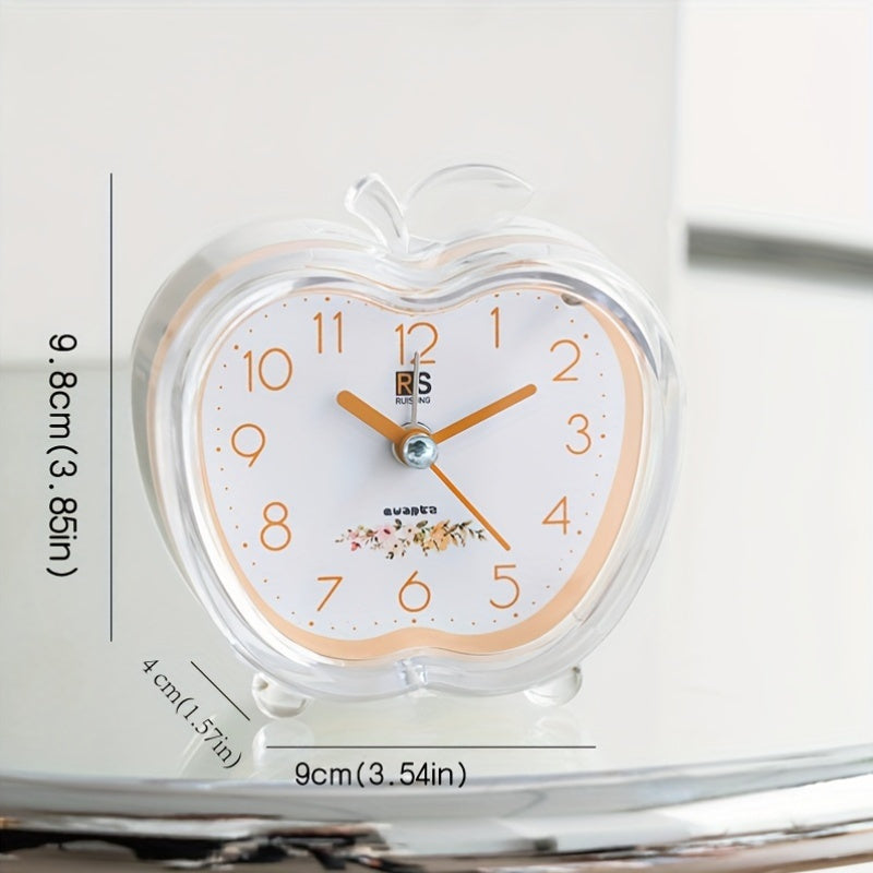 CrystalFruit - Elegante Appelvormige Wekker met Nachtlampje