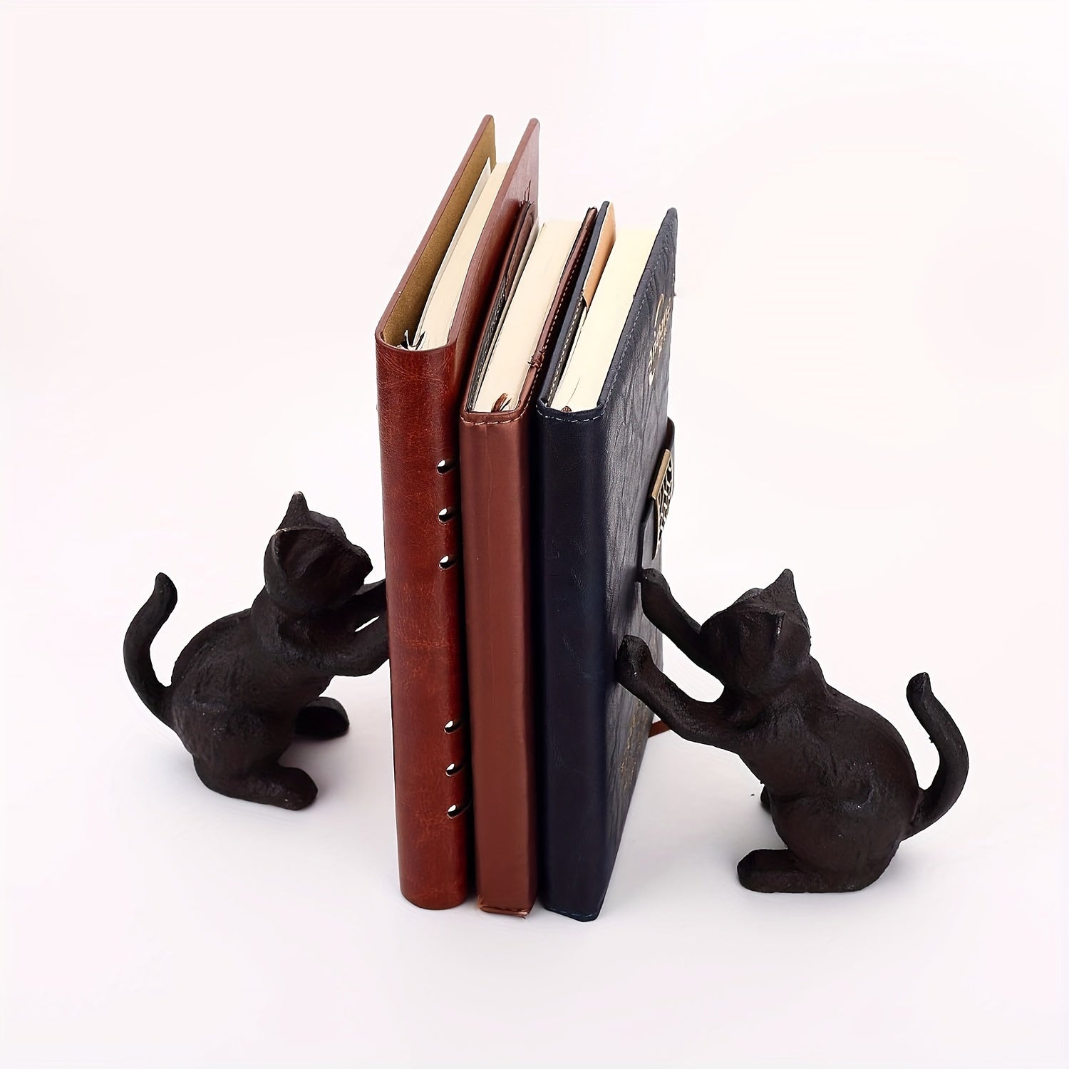 VintageCat - Fermalibri a Forma di Gatto in Ghisa - Decorazione Rustica per Libri e Fermaporta