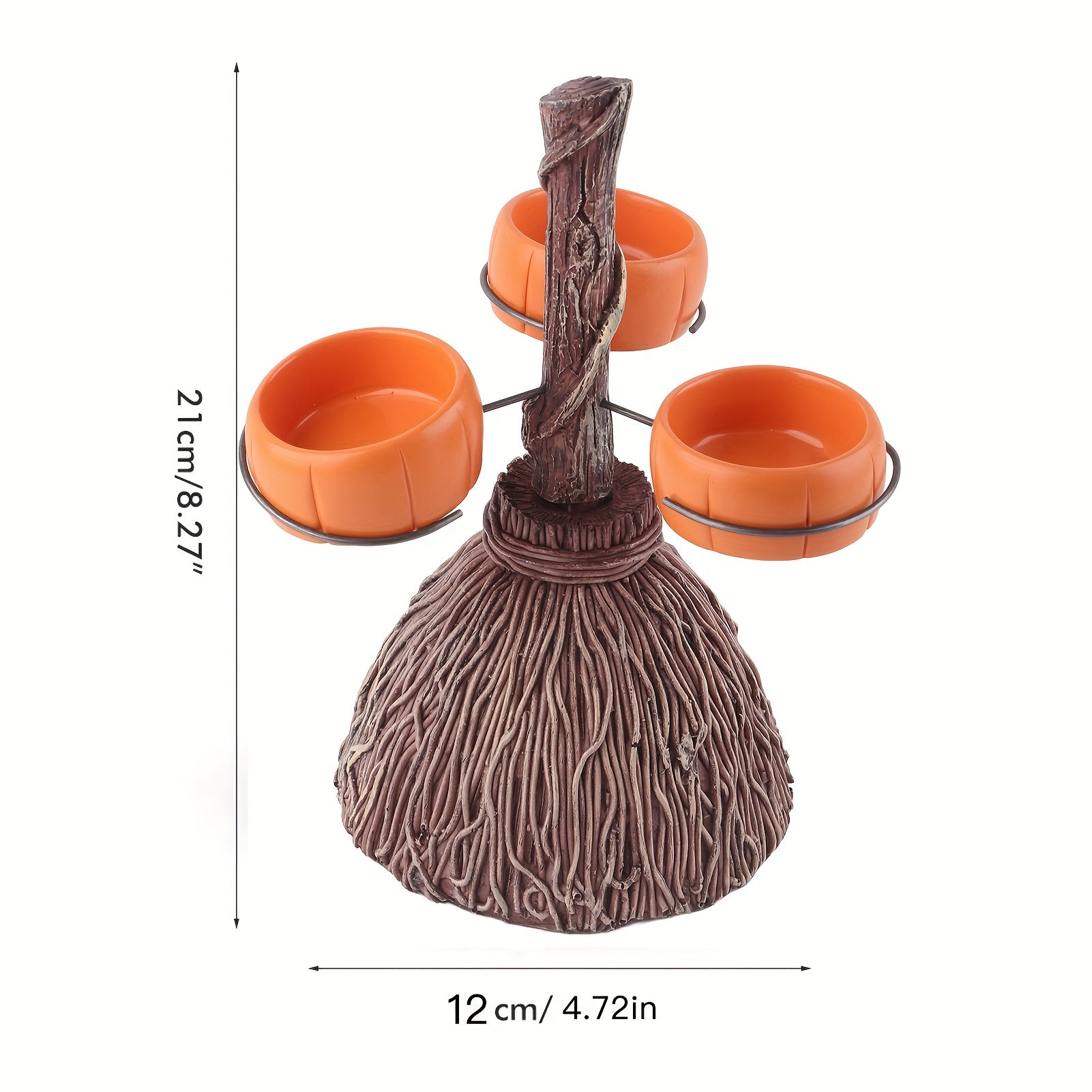 BroomServe-Harschaaltjes - Feestelijke Halloween Kommen op Bezemsteel