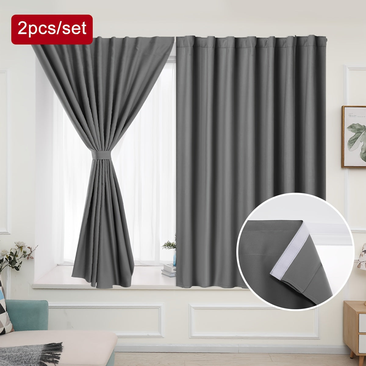 Tende Oscuranti - 2 Pezzi di Pannelli Tenda Oscuranti per Camera da Letto e Soggiorno