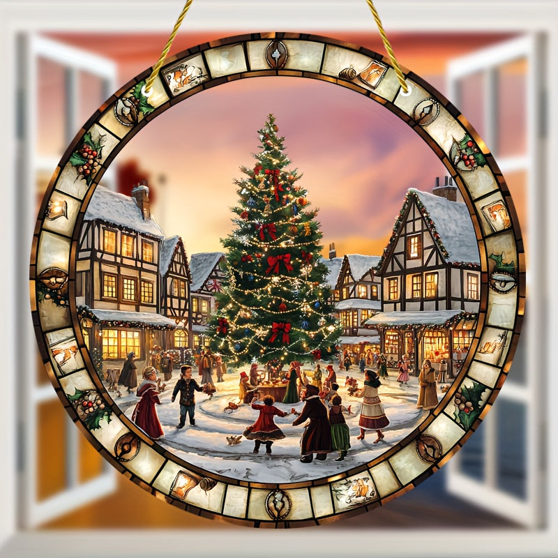 XmasZonvanger - 20cm Acryl Kerst Wanddecoratie voor Thuis & Kantoor