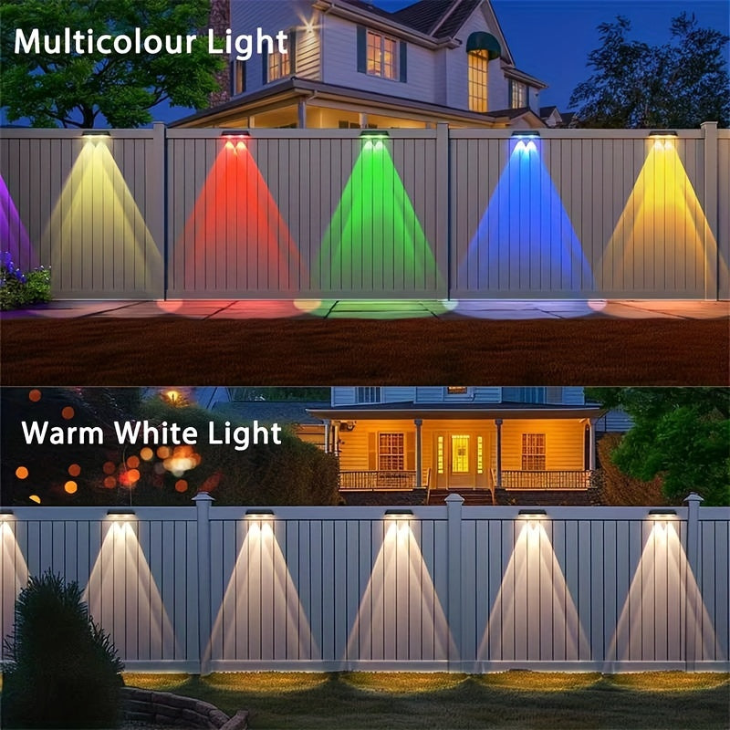 SolarShine - 2 Pieces Solar Wall Lamps with Color Change and Warm Light