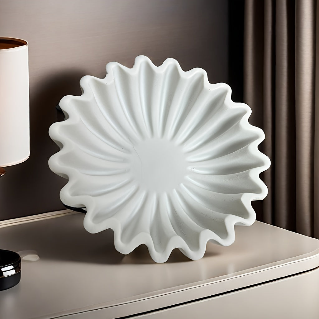 EleganceBowl - Hars Kom met Groeven & Golvende Randen voor Woonkamer Decor