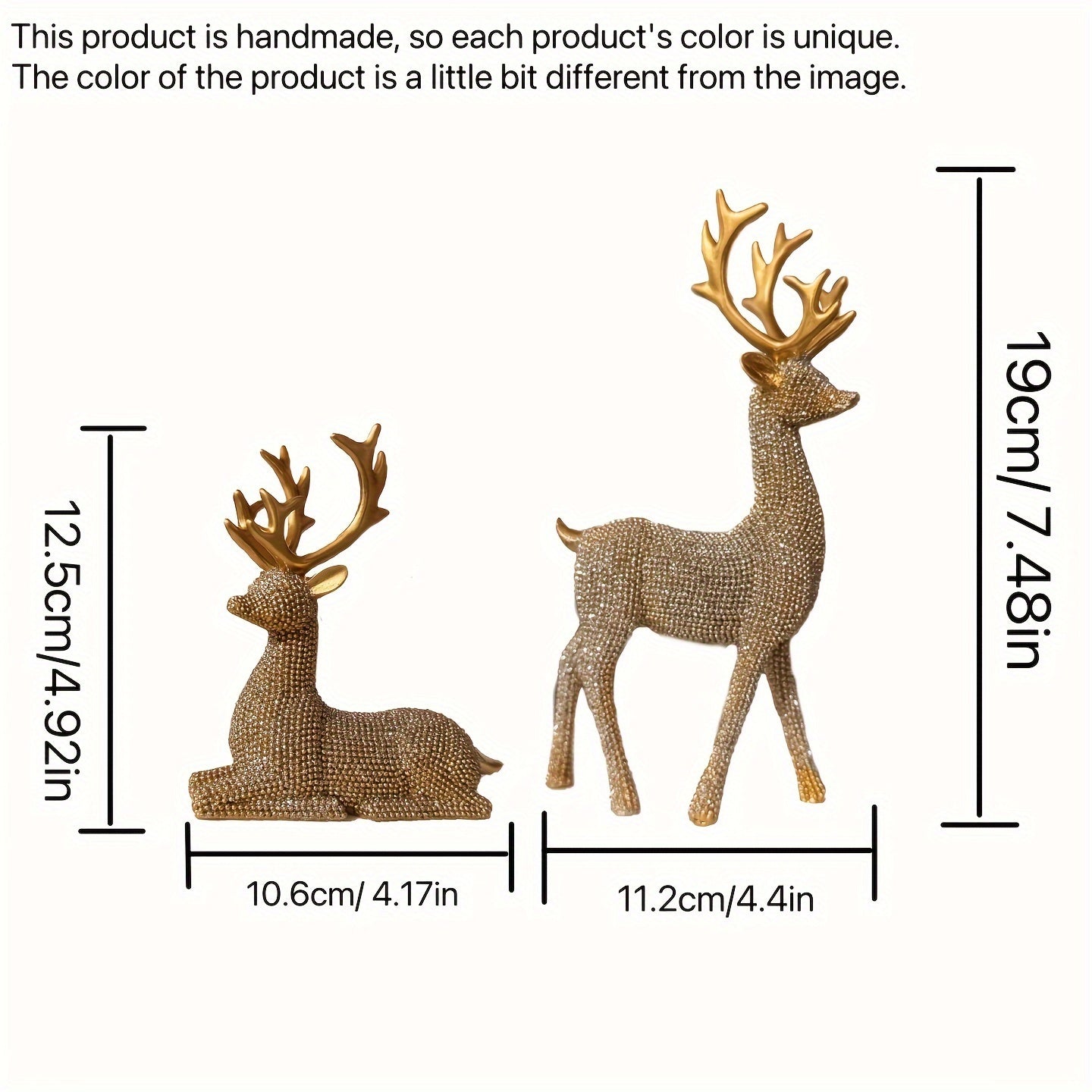 KerstRendier - Set van 2 Rendier Figuurtjes voor Binnen & Buiten