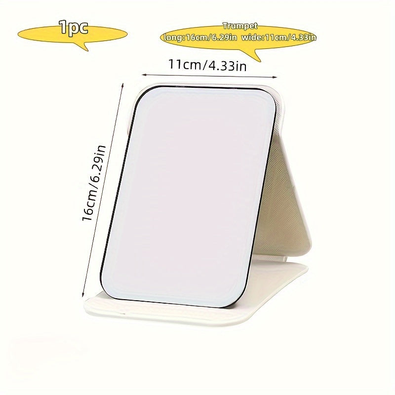 Portable Foldable Makeup Mirror – HD, Table Model, Ideal for Women & Girls, Battery-Free
