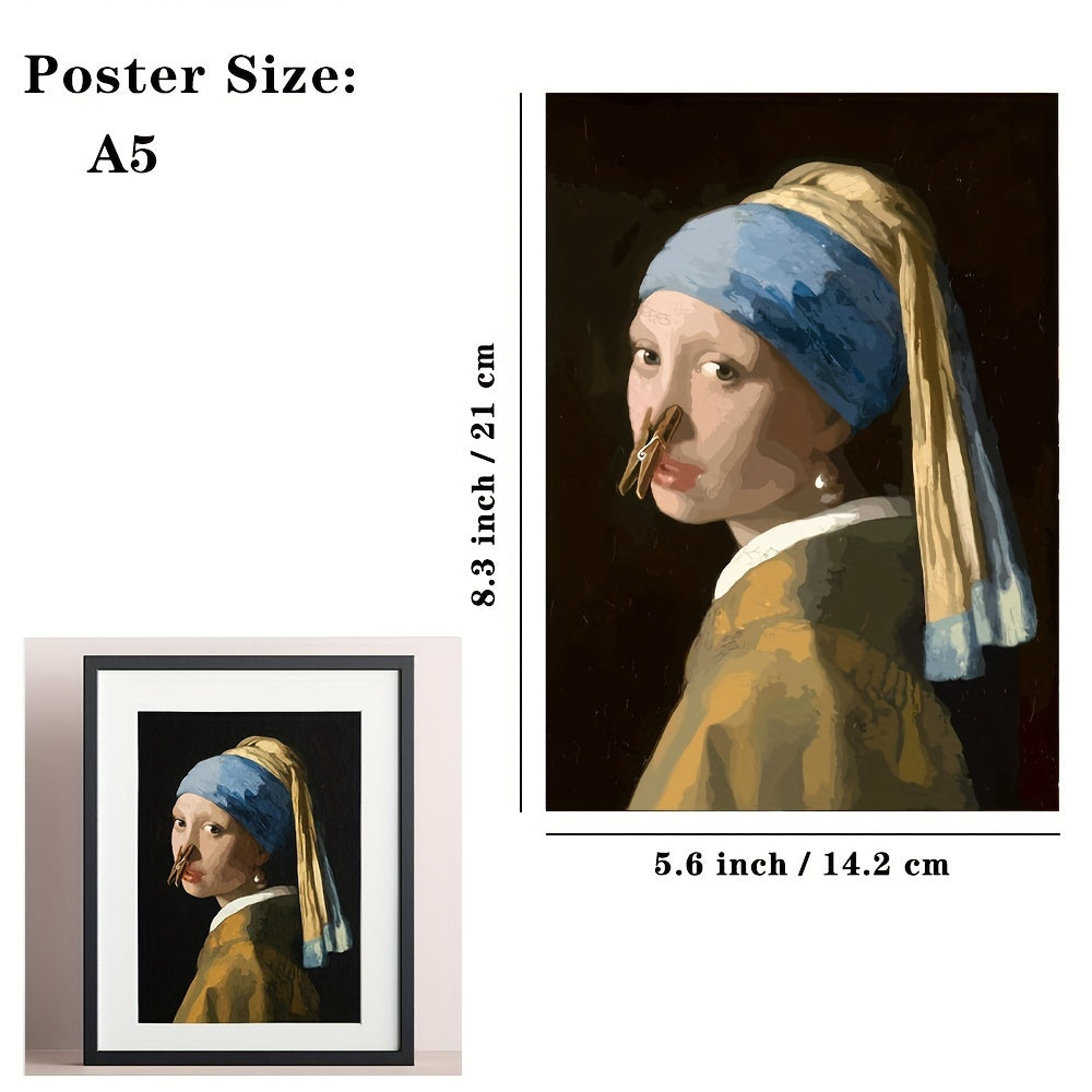 1 pieza Gran Tamaño, Póster de Pared Divertido para Baño - Impermeable, Sin Marcos Incluidos, 15.7"x11.4" (40x29cm)