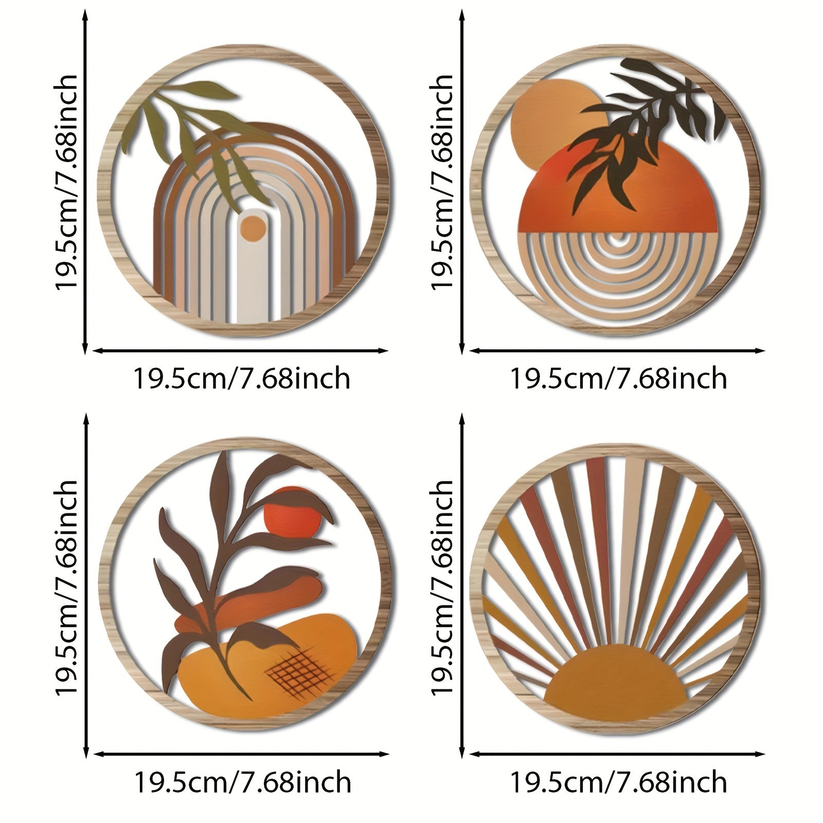 DecoHout - Bohemian Farmhouse Muurkunst Set