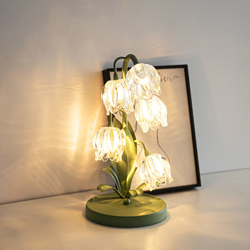 BellBloom - Elegante Bellflower LED Tafellamp