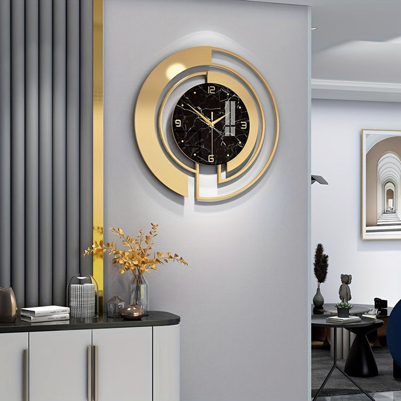 LuxuryTime - Reloj de Pared Metálico Moderno, 18 Pulgadas