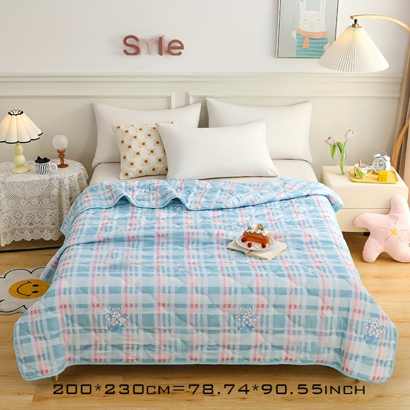 Soft & Lightweight Summer Blanket - Breathable and Skin-Friendly Throw for Sofa, Air Conditioning, and Multiple Uses
