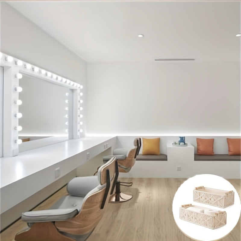 Cesto Boho – Organizer Intrecciato Fatto a Mano per Bagno, Camera da Letto e Soggiorno