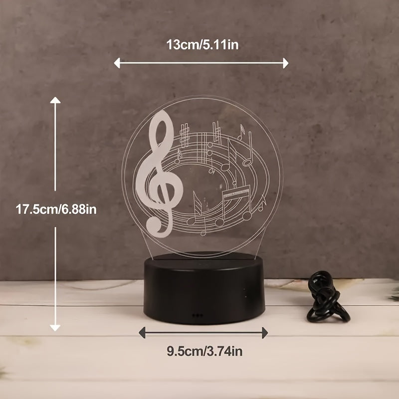 MuziekLicht - Lámpara de mesa acrílica moderna con control táctil y conexión USB