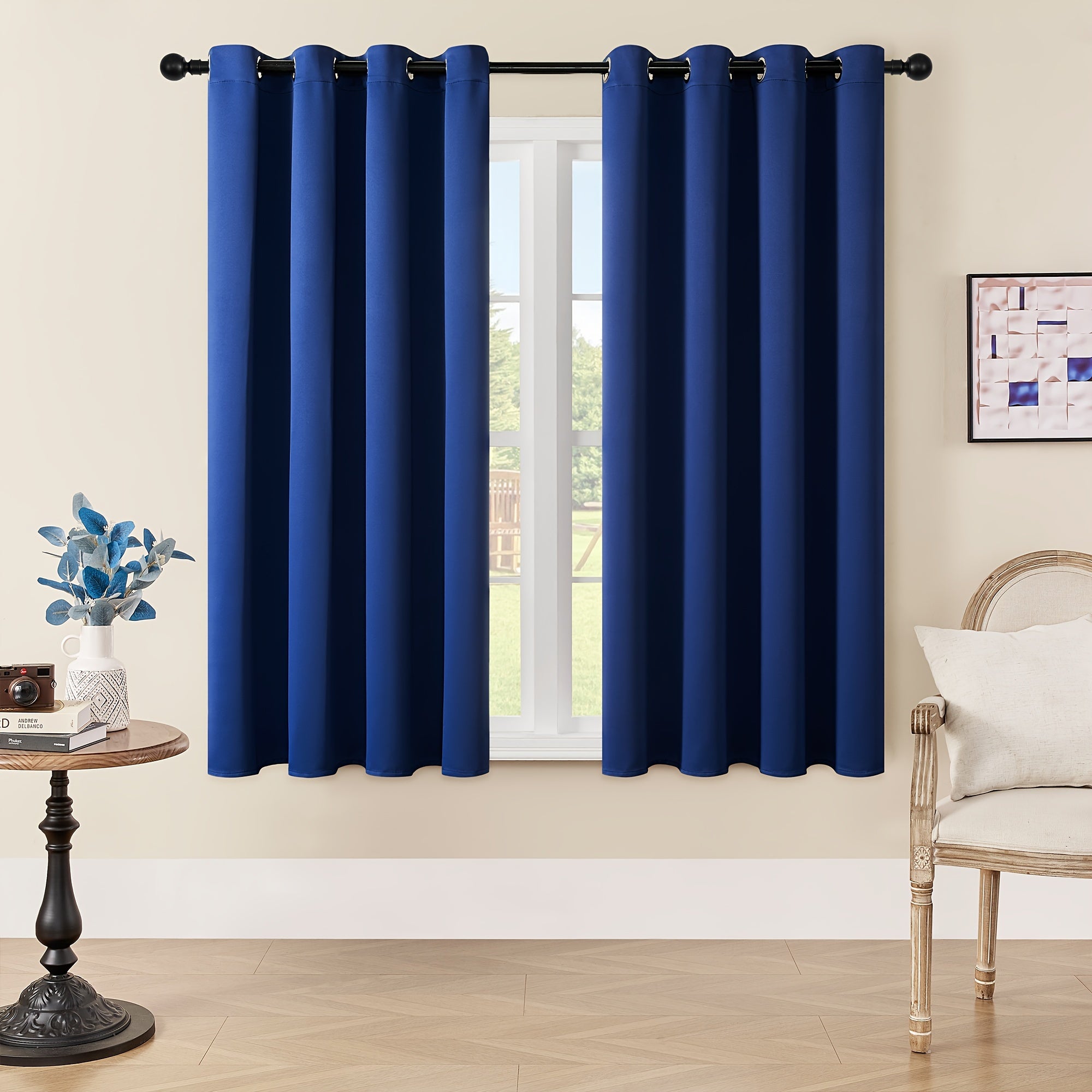 Tende Oscuranti - 2 Pezzi Tende Moderne in Poliestere con Isolamento Termico e Anelli