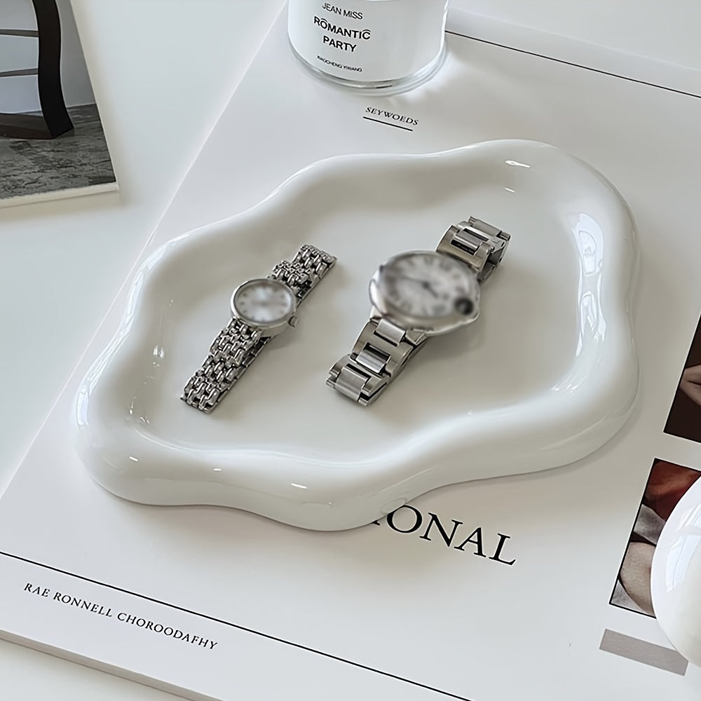 CloudDish - Ciotola Nuvola in Ceramica per Gioielli e Decorazioni | Stile Glam di Lusso