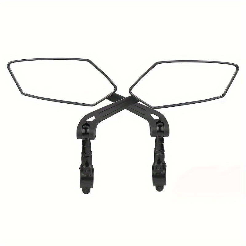 Juego de 2 espejos para bicicleta giratorios 360° – ajuste universal, amplia visibilidad, construcción duradera de ABS, lente plana