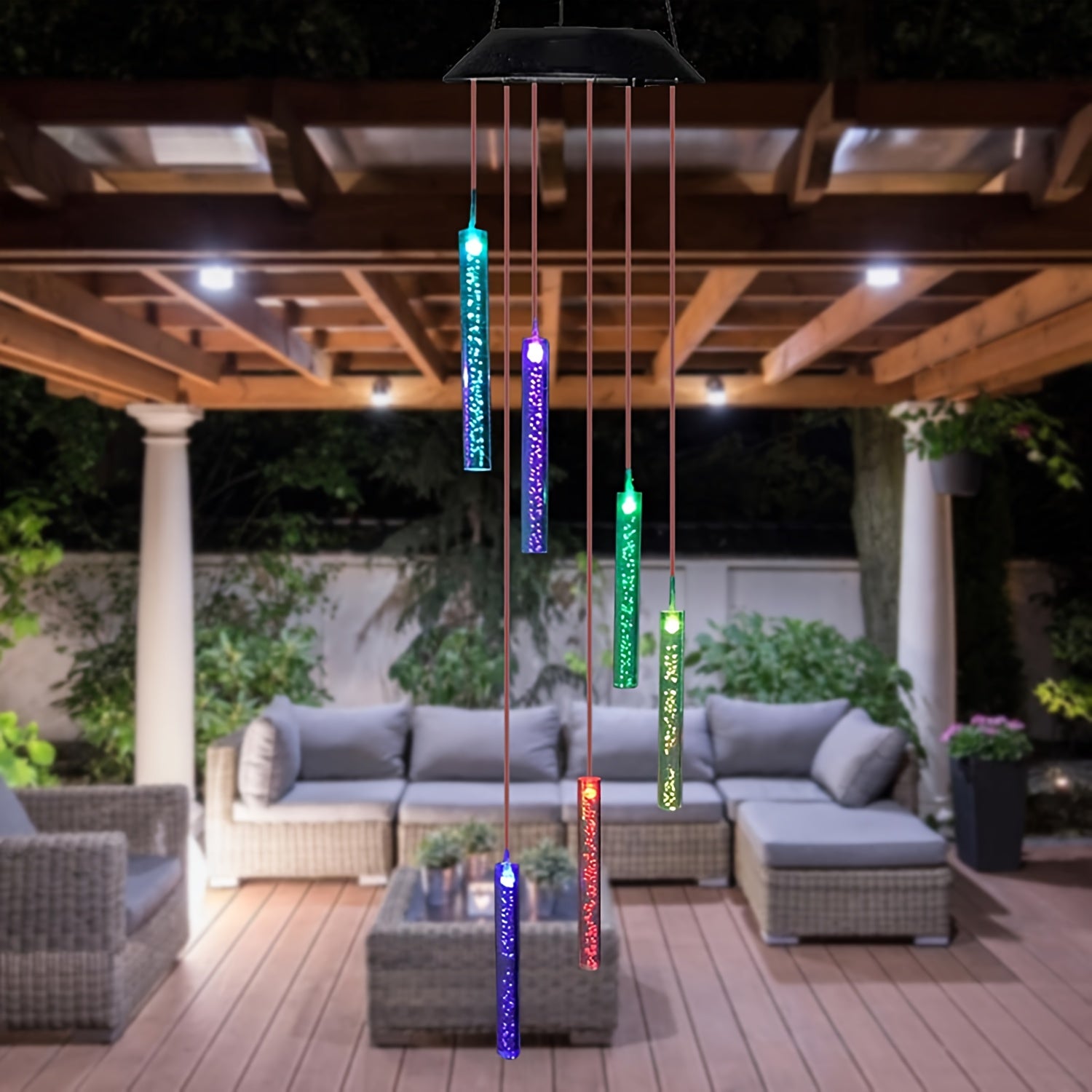 SolarChime - Color Changing LED Wind Chime for Outdoors