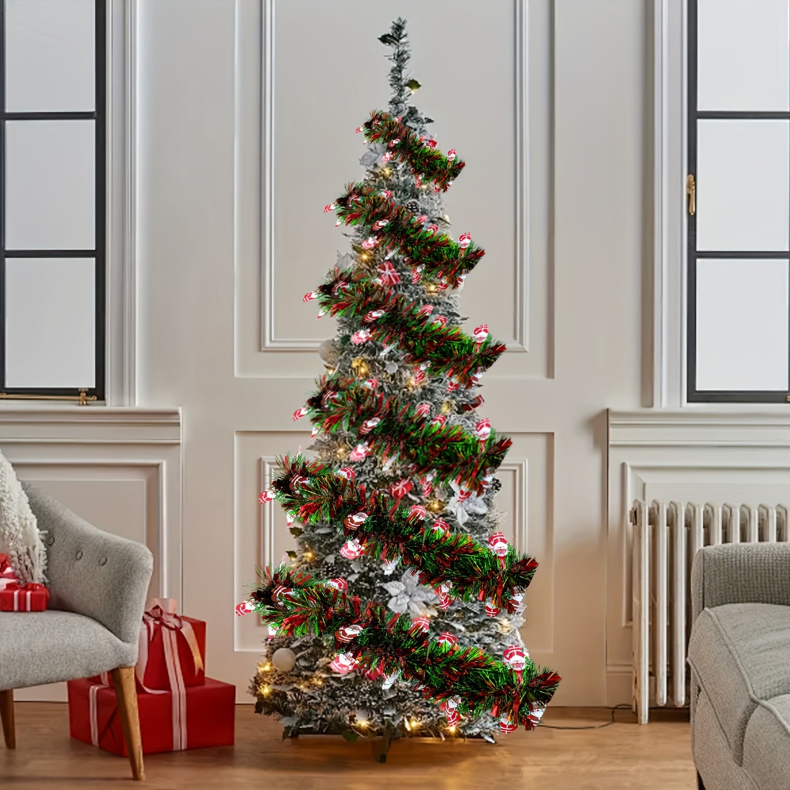 FestiveTinsel - Rode en Groene Metallic Slingers