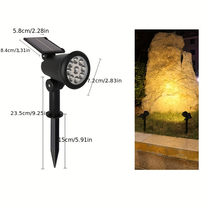 SolarLuxe - Solar Energy 9LED Floodlight for Garden & Patio, Energy-Saving Outdoor Decoration