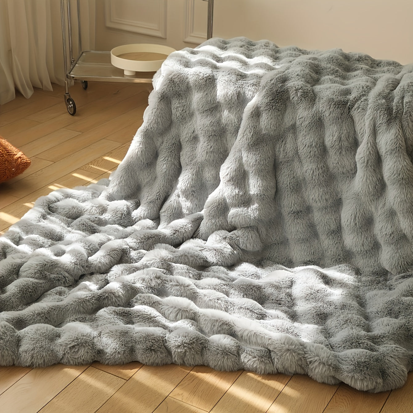 Rabbit Fleece Blanket - Soft Warm Blanket for Couch, Bed, Office, and Travel - Hypoallergenic and Tear-Resistant