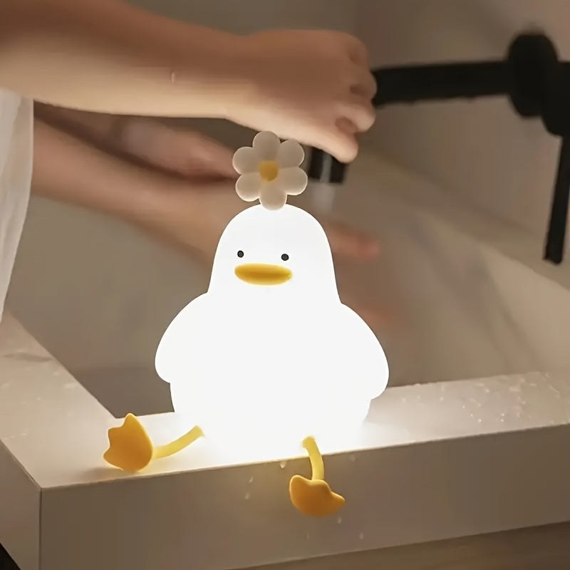 BloomDuck - Candeeiro Noturno Regulável em Silicone com Controlo por Toque
