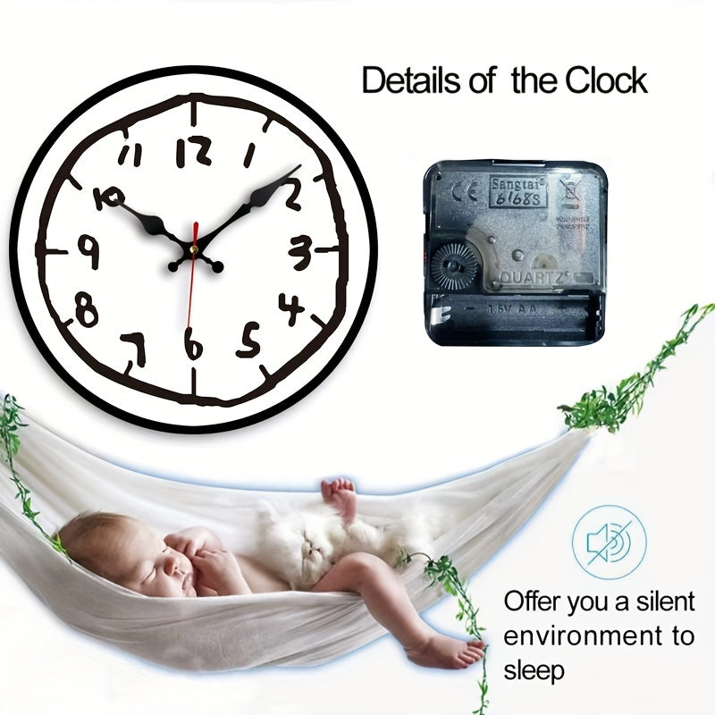 Reloj de pared minimalista de madera – Silencioso, sin sonido de tictac, perfecto para decoración del hogar