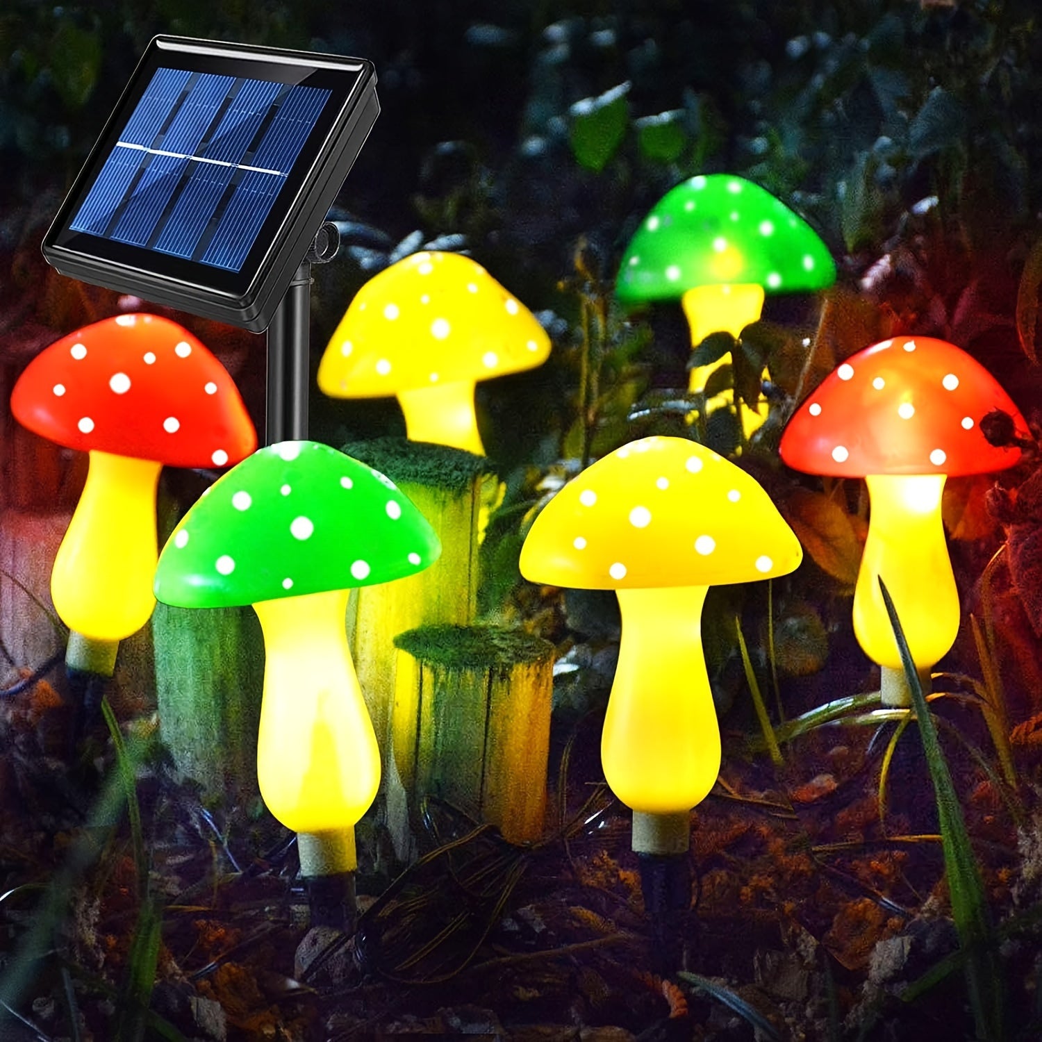 SolarGlow - Solar Mushroom Garden Lamps with 8 Modes, Energy-Saving Decorative Outdoor Lighting