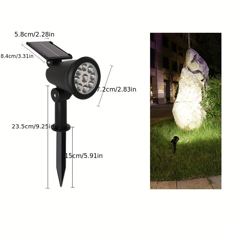 SolarLuxe - Solar Energy 9LED Floodlight for Garden & Patio, Energy-Saving Outdoor Decoration