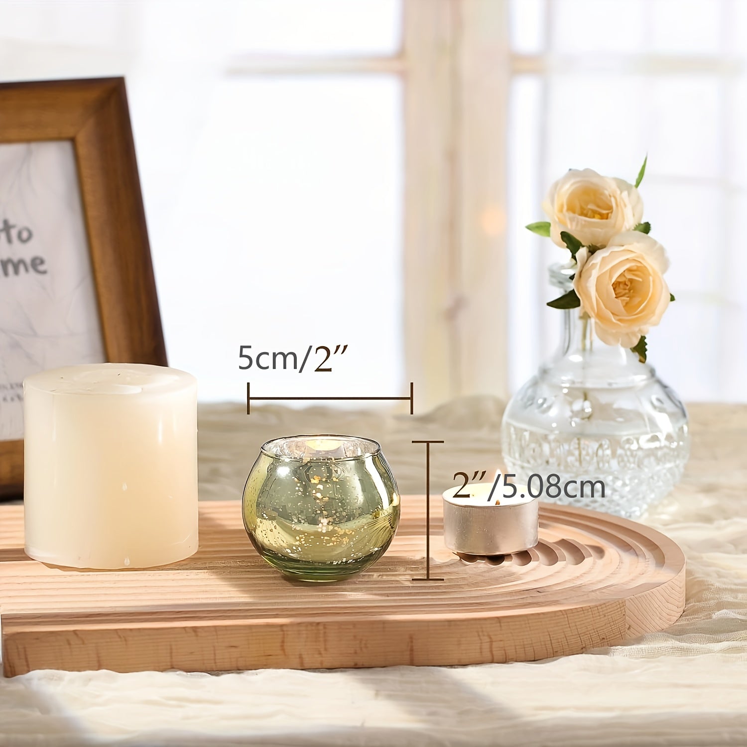 6/12 stuks Groene Glazen Theelichthouders - Tafeldecoratie voor Feesten