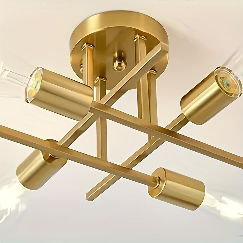 SatelliteLight - Lampada da soffitto moderna in ferro nero con stile industriale