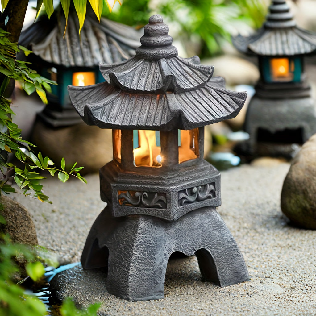 LumiLight - Solar Energy Pagoda Lantern Statue, Zen Decoration
