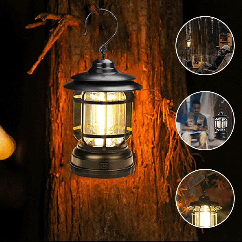 VintageGlow - Portable Retro Camping Lantern