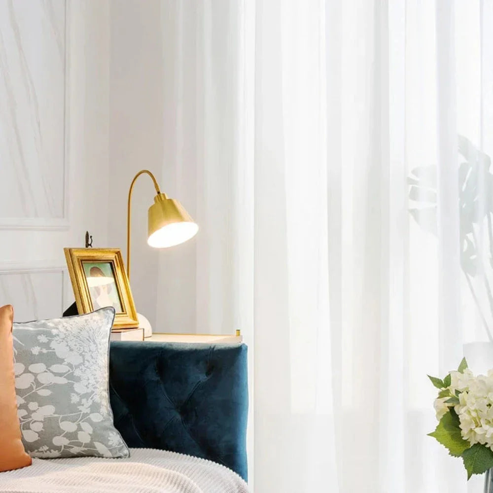 Kira Wit Katoenmix Transparante Gordijnen Tulle