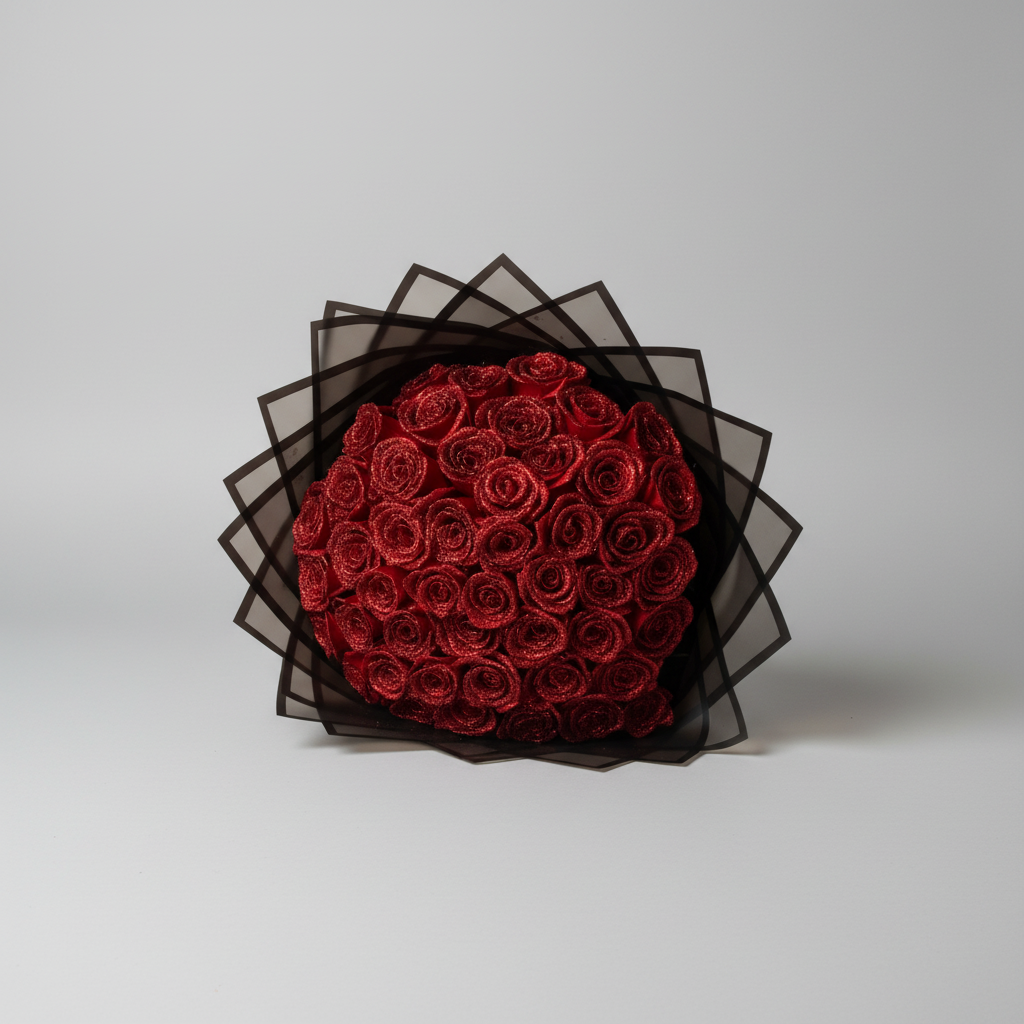 Rosa Artificial Brilhante Presente Luxo Amor Eterno